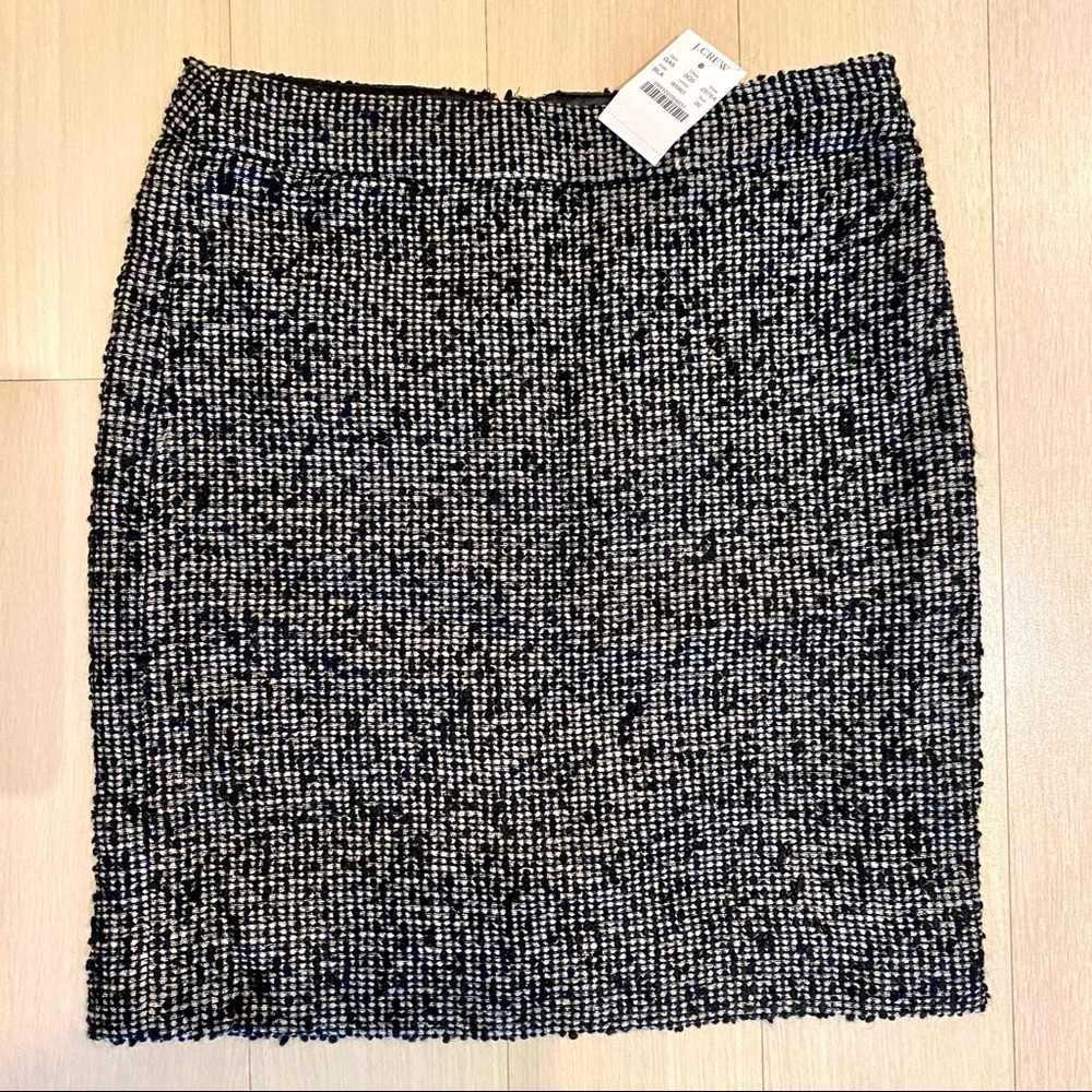 SOLD J.Crew Black Multi Notte Boucle Tweed Pencil Skirt - Picture 5 of 8